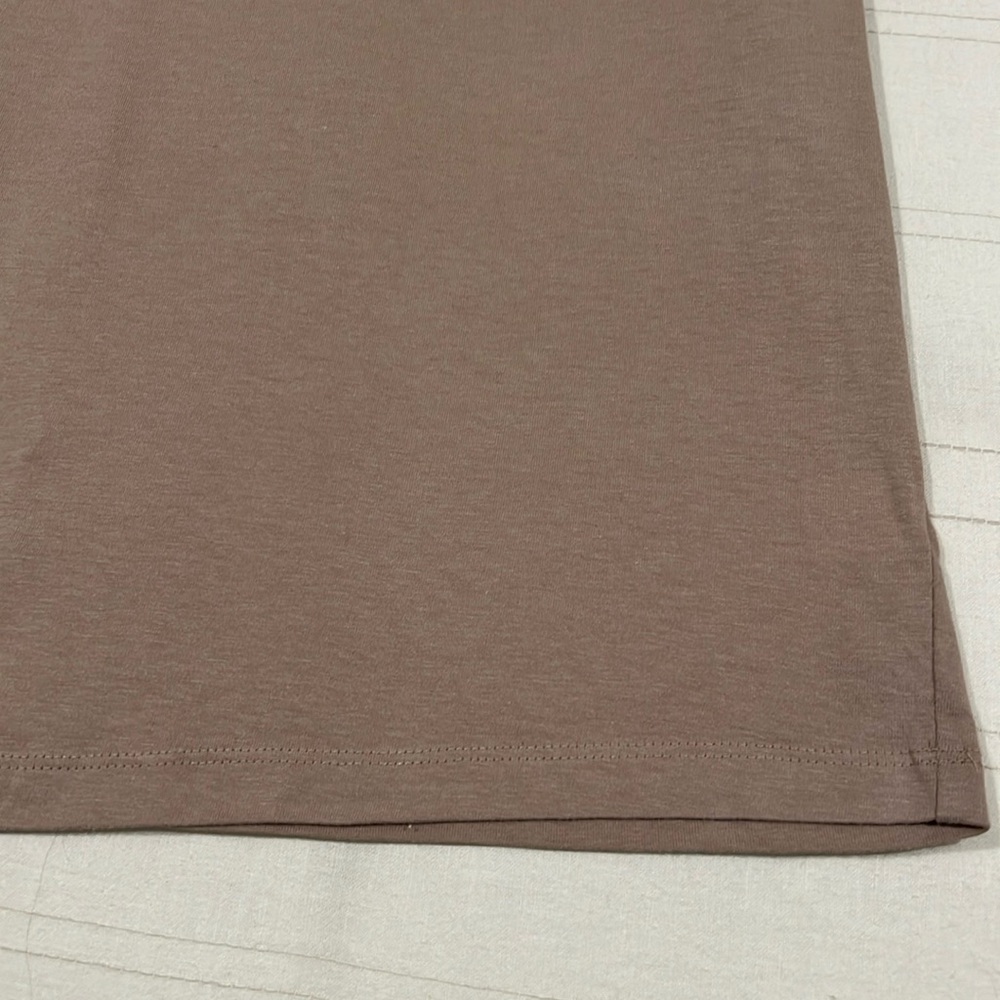 Dressed In LALA Muscle Tee Tan Shoulder Pads Boxy Fit S - Picture 10 of 14